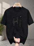 🖤 Spikehues Minimalist Black Graphic T-Shirt